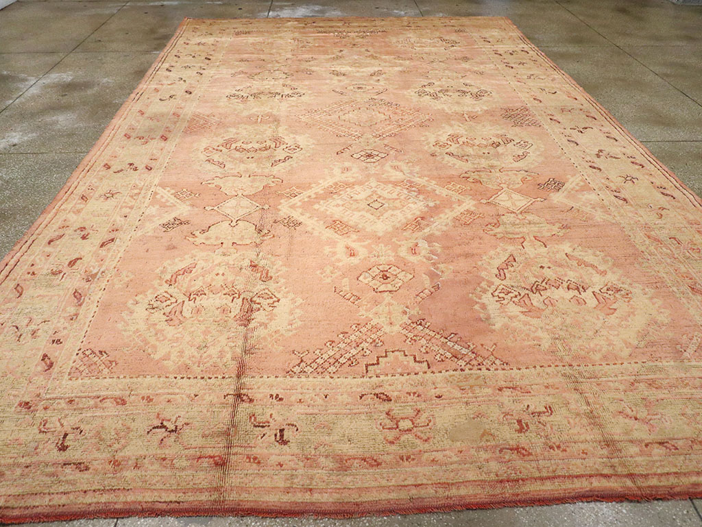 Antique Turkish Oushak Carpet, No.14106 - Staging