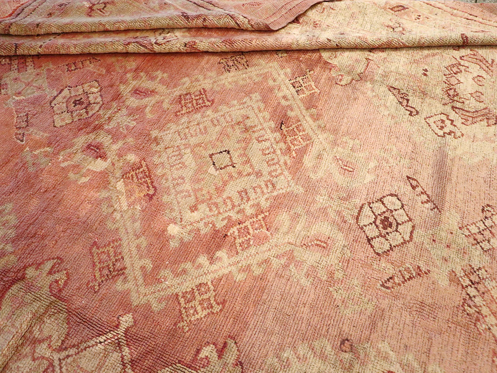 Antique Turkish Oushak Carpet, No.14106 - Staging