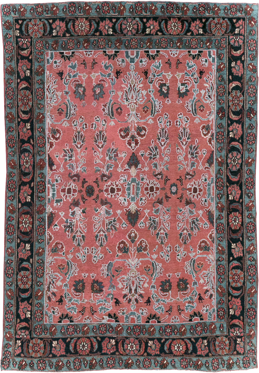 Vintage Persian Malayer Rug, No.14114 - Staging