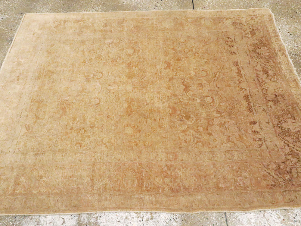 Vintage Persian Tabriz Rug, No.14141 - Staging
