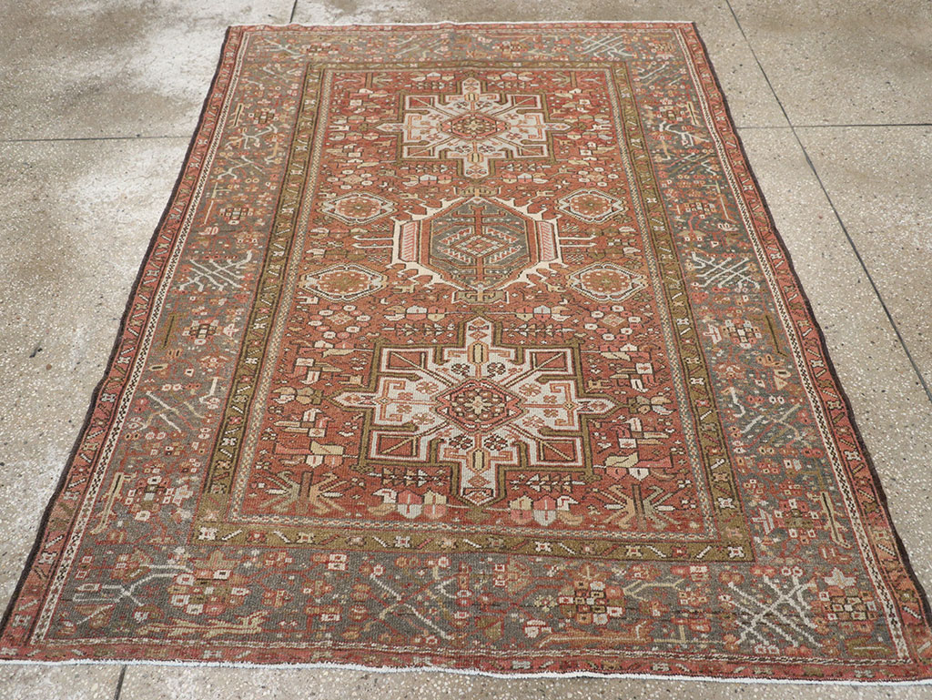 Vintage Persian Karajeh Rug, No.14142 - Staging