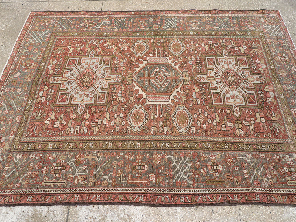 Vintage Persian Karajeh Rug, No.14142 - Staging