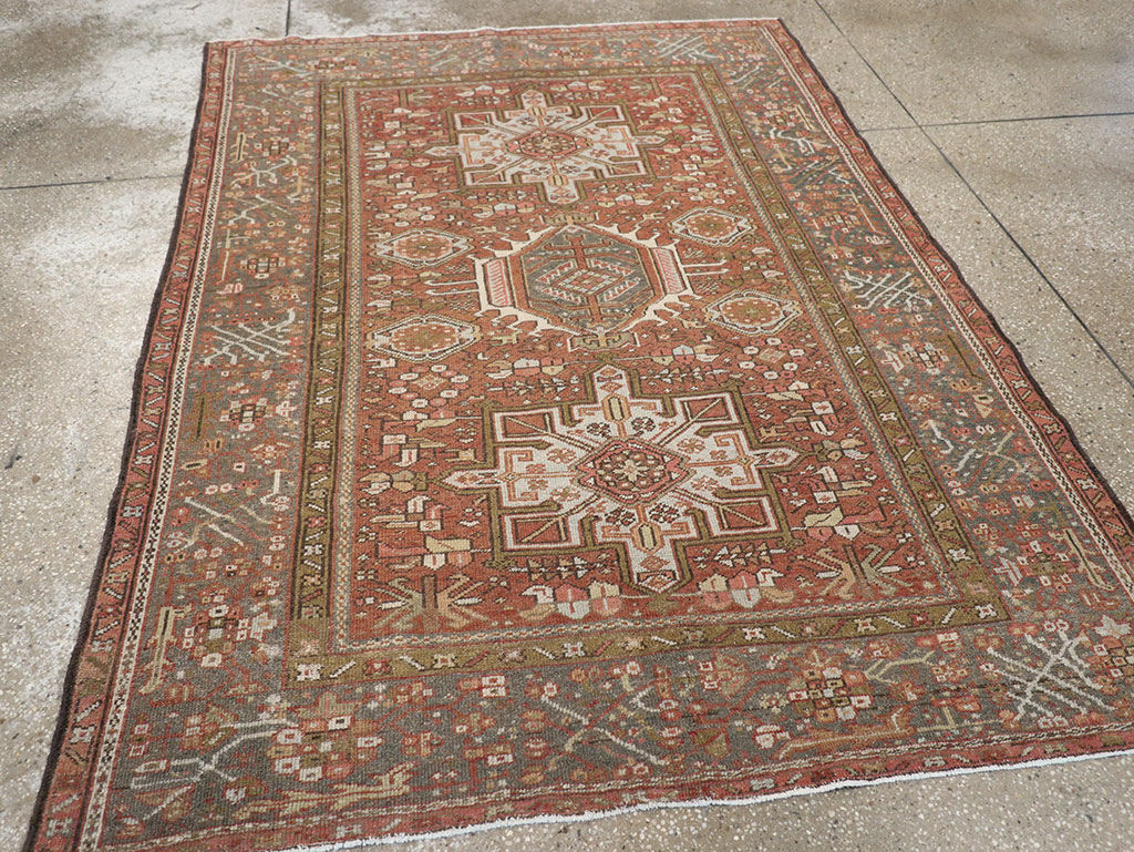 Vintage Persian Karajeh Rug, No.14142 - Staging