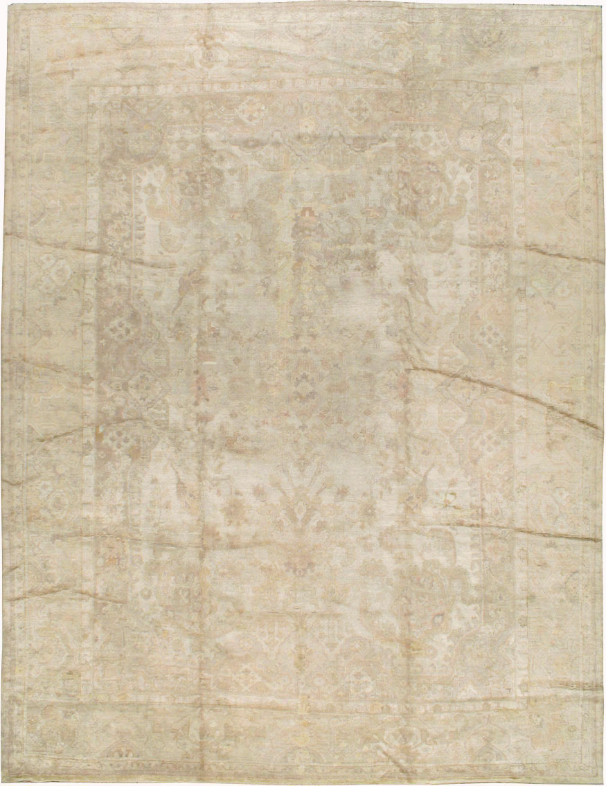 Antique Turkish Oushak Carpet, No.14155 - Staging