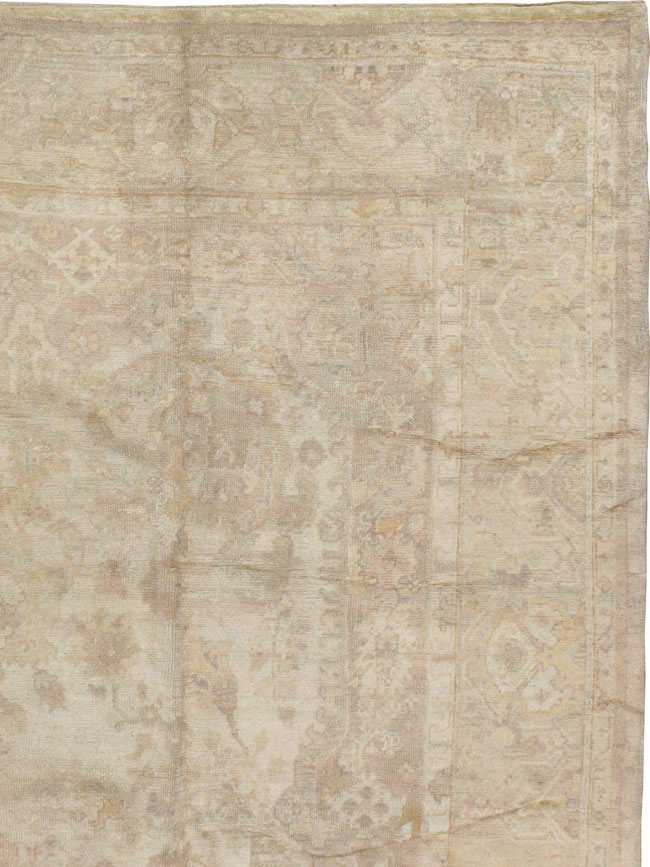 Antique Turkish Oushak Carpet, No.14155 - Staging