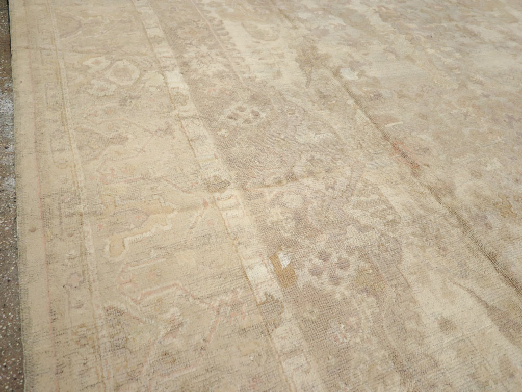 Antique Turkish Oushak Carpet, No.14155 - Staging