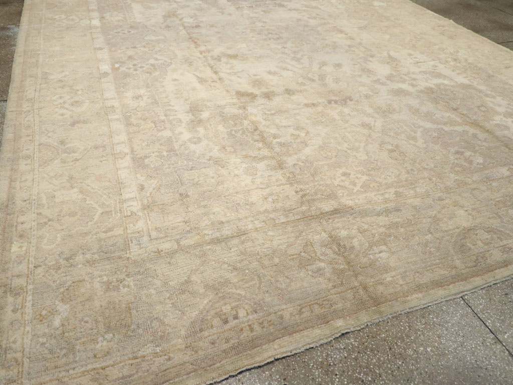 Antique Turkish Oushak Carpet, No.14155 - Staging