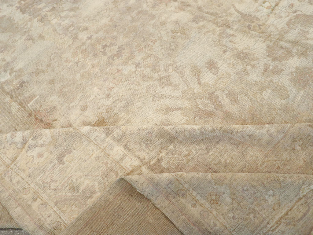 Antique Turkish Oushak Carpet, No.14155 - Staging