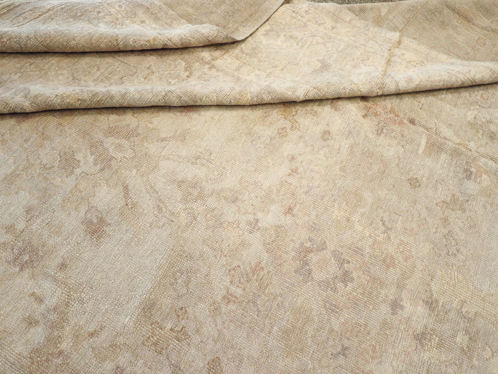 Antique Turkish Oushak Carpet, No.14155 - Staging