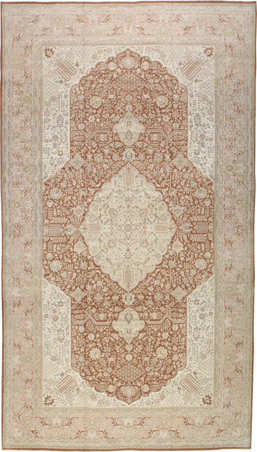 Vintage Persian Tabriz Carpet, No.14173 - Staging