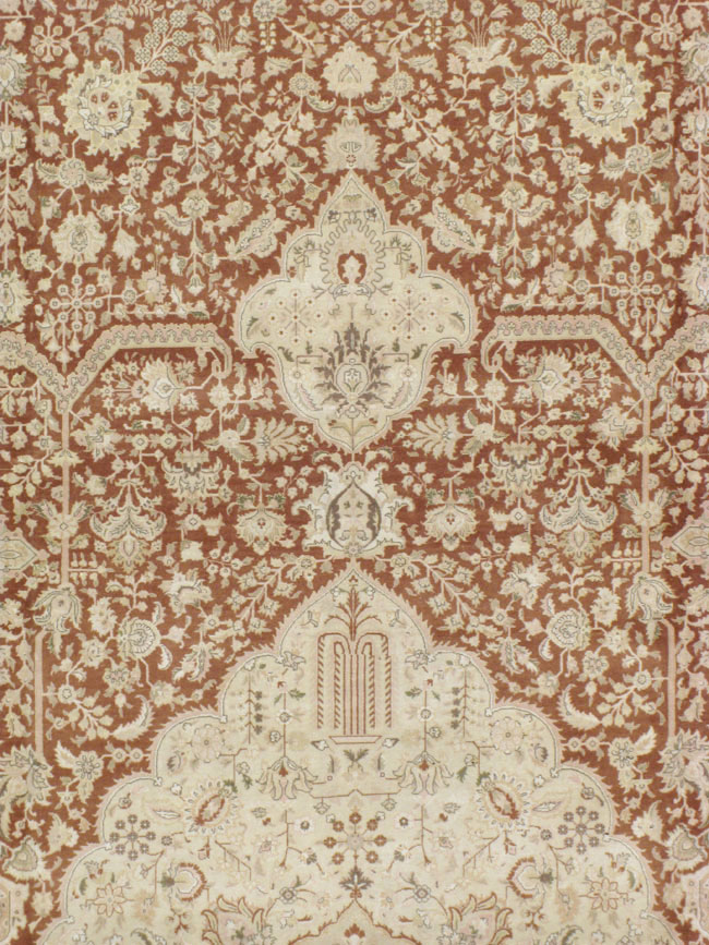Vintage Persian Tabriz Carpet, No.14173 - Staging