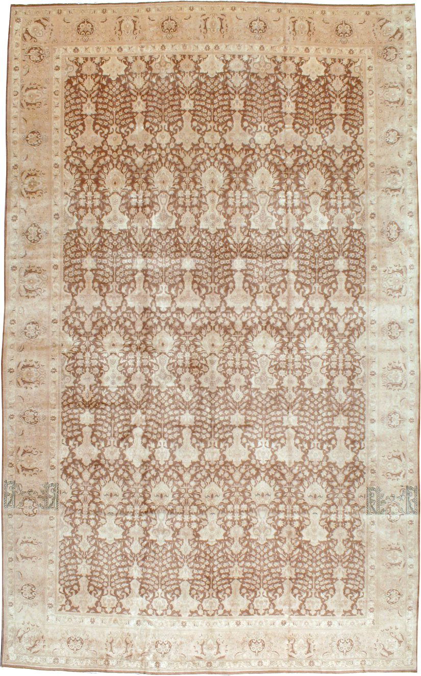 Vintage Persian Tabriz Carpet, No.14177 - Staging
