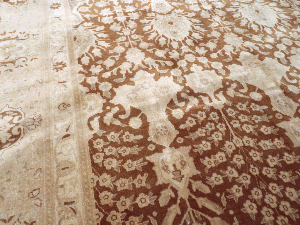 Vintage Persian Tabriz Carpet, No.14177 - Staging