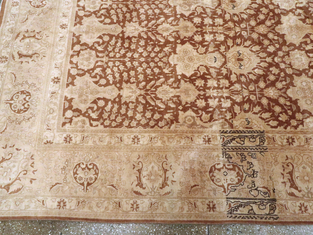 Vintage Persian Tabriz Carpet, No.14177 - Staging