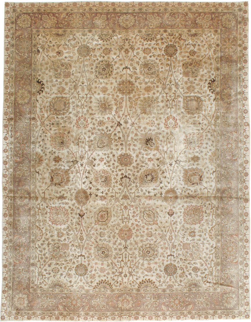 Vintage Persian Tabriz Carpet, No.14183 - Staging