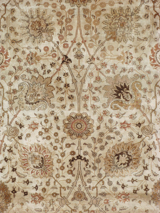 Vintage Persian Tabriz Carpet, No.14183 - Staging