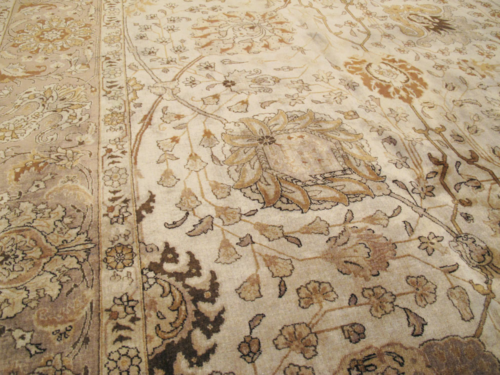 Vintage Persian Tabriz Carpet, No.14183 - Staging