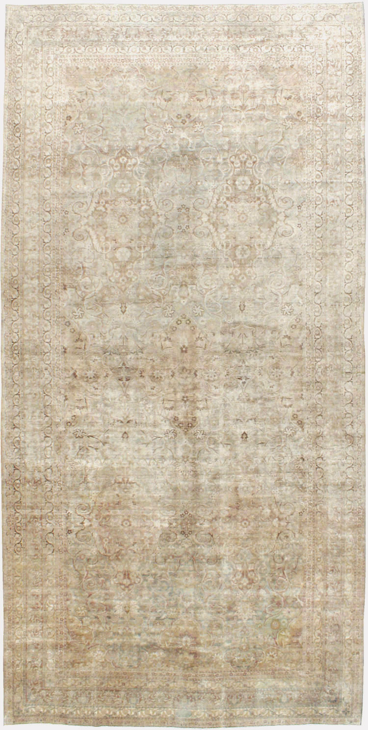 Antique Persian Lavar Kerman Carpet, No.14200 - Staging