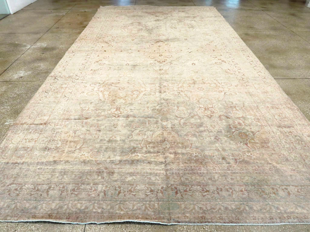 Antique Persian Lavar Kerman Carpet, No.14200 - Staging