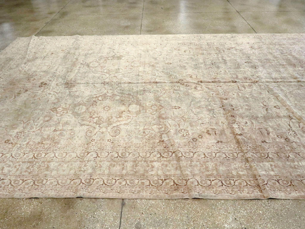 Antique Persian Lavar Kerman Carpet, No.14200 - Staging