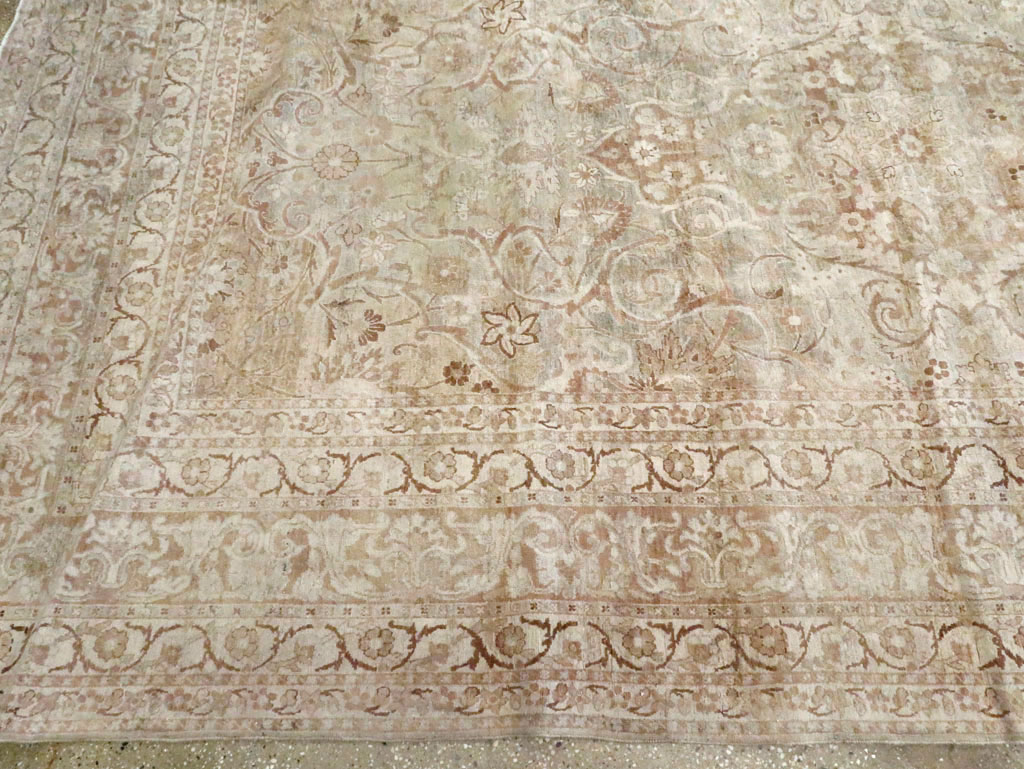 Antique Persian Lavar Kerman Carpet, No.14200 - Staging
