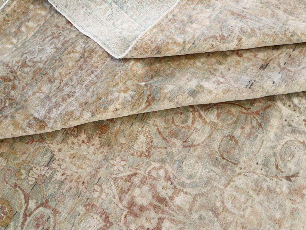 Antique Persian Lavar Kerman Carpet, No.14200 - Staging