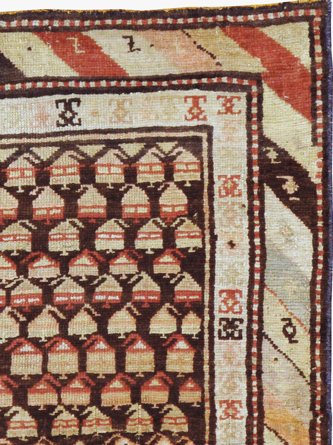 Antique Persian Kurd Rug, No.14205 - Staging