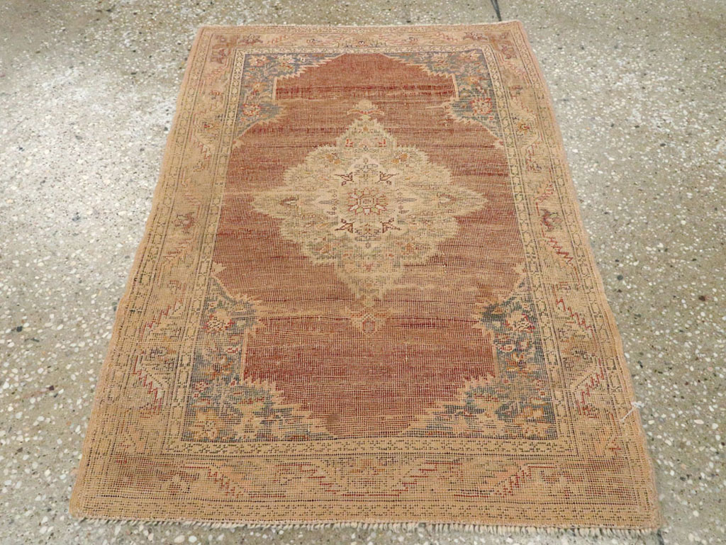 Vintage Turkish Kayseri Rug, No.14231 - Staging