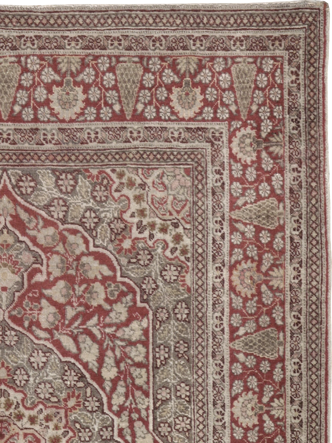 Antique Persian Tabriz Rug, No.14232 - Staging