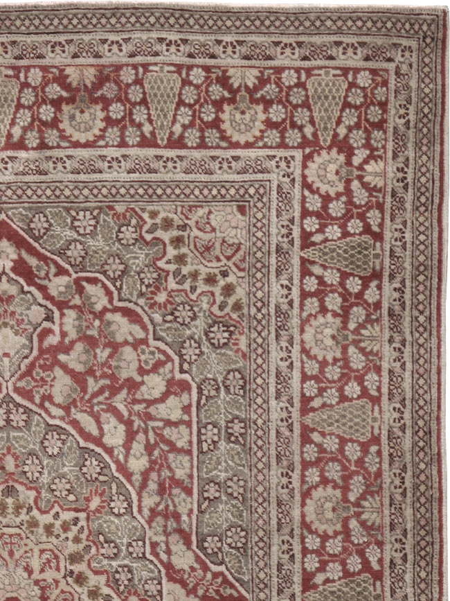 Antique Persian Tabriz Rug, No.14232 - Staging