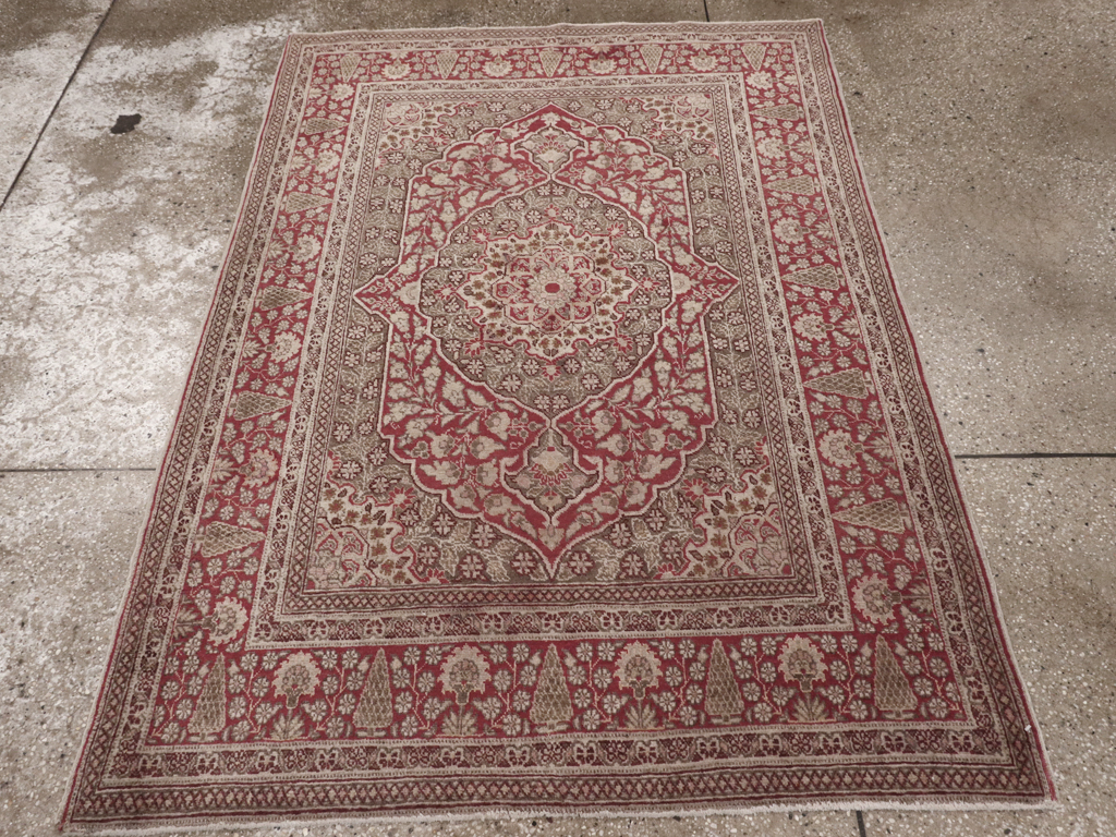 Antique Persian Tabriz Rug, No.14232 - Staging