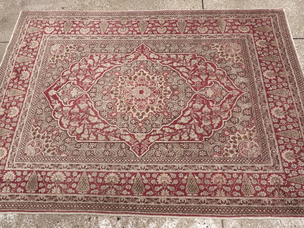 Antique Persian Tabriz Rug, No.14232 - Staging