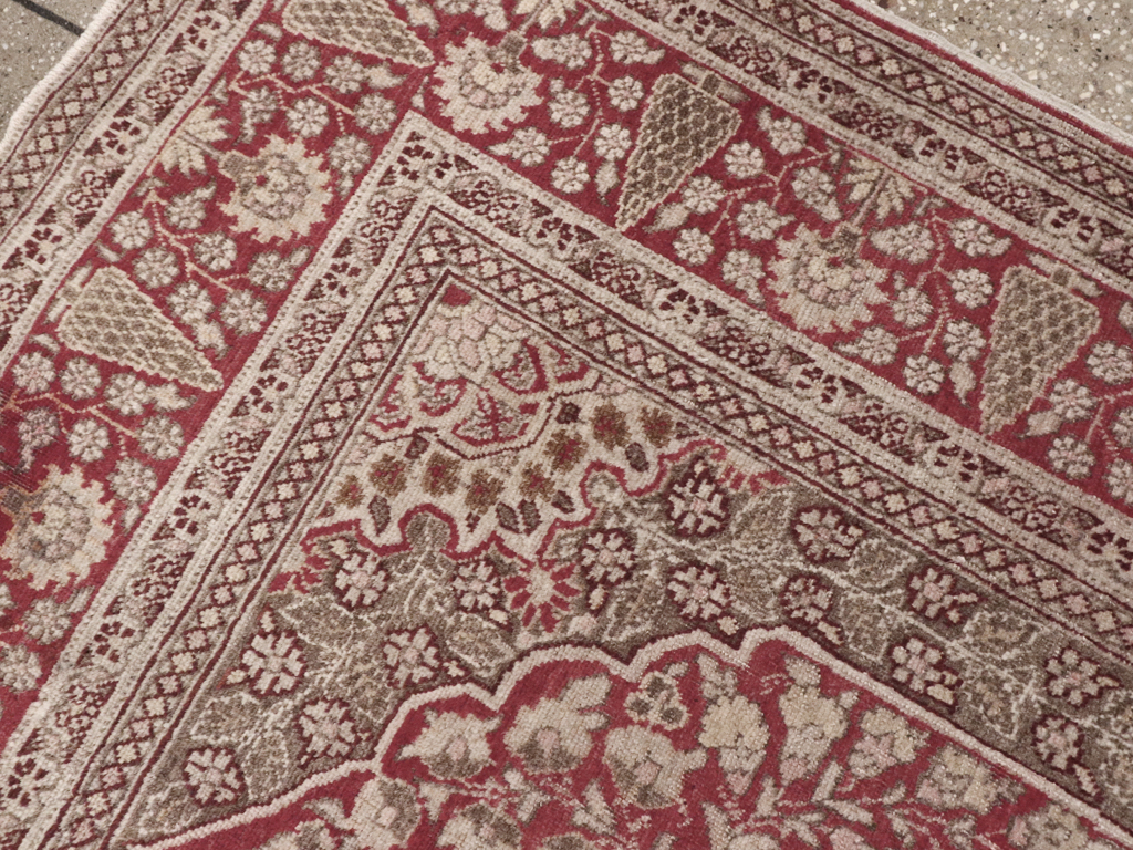 Antique Persian Tabriz Rug, No.14232 - Staging