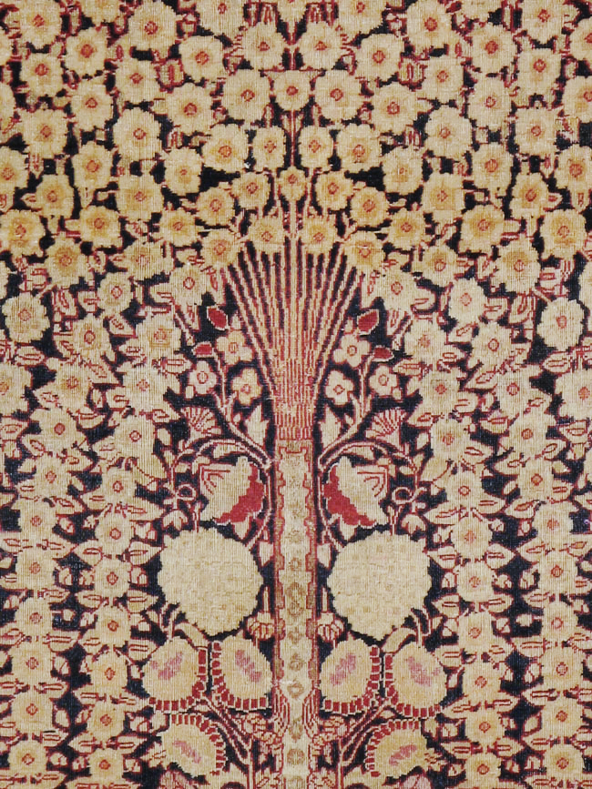 Antique Persian Lavar Kerman Rug, No.14258 - Staging