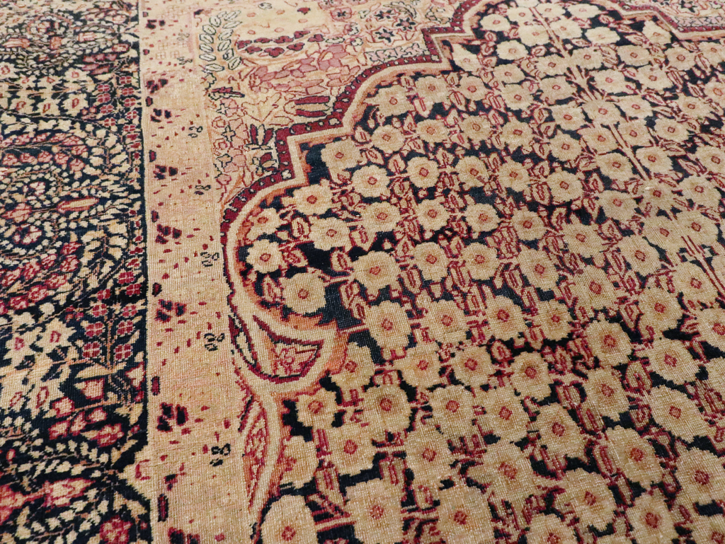 Antique Persian Lavar Kerman Rug, No.14258 - Staging