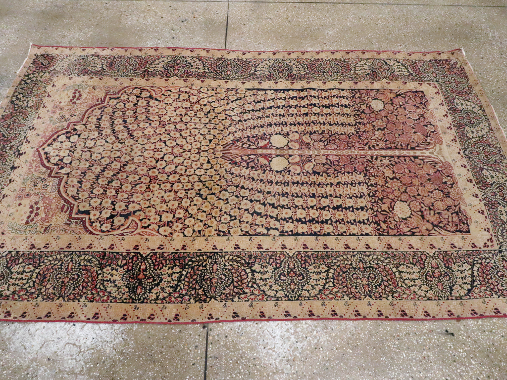 Antique Persian Lavar Kerman Rug, No.14258 - Staging