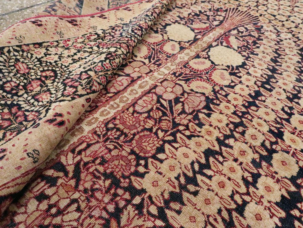 Antique Persian Lavar Kerman Rug, No.14258 - Staging