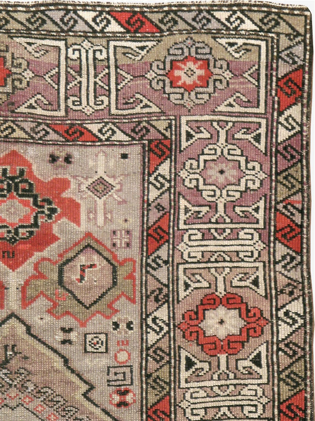 Antique  Caucasian Kazak Rug, No.14297 - Staging