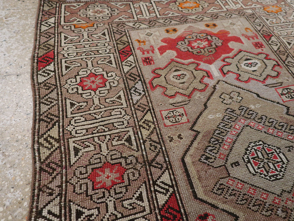 Antique  Caucasian Kazak Rug, No.14297 - Staging