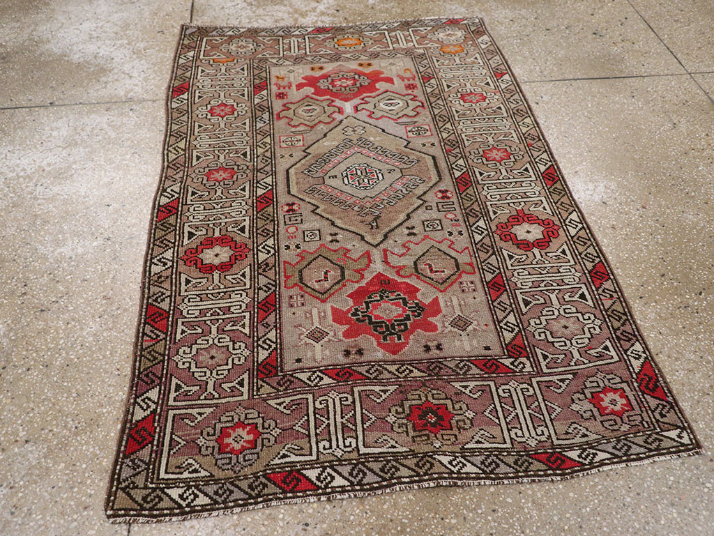 Antique  Caucasian Kazak Rug, No.14297 - Staging