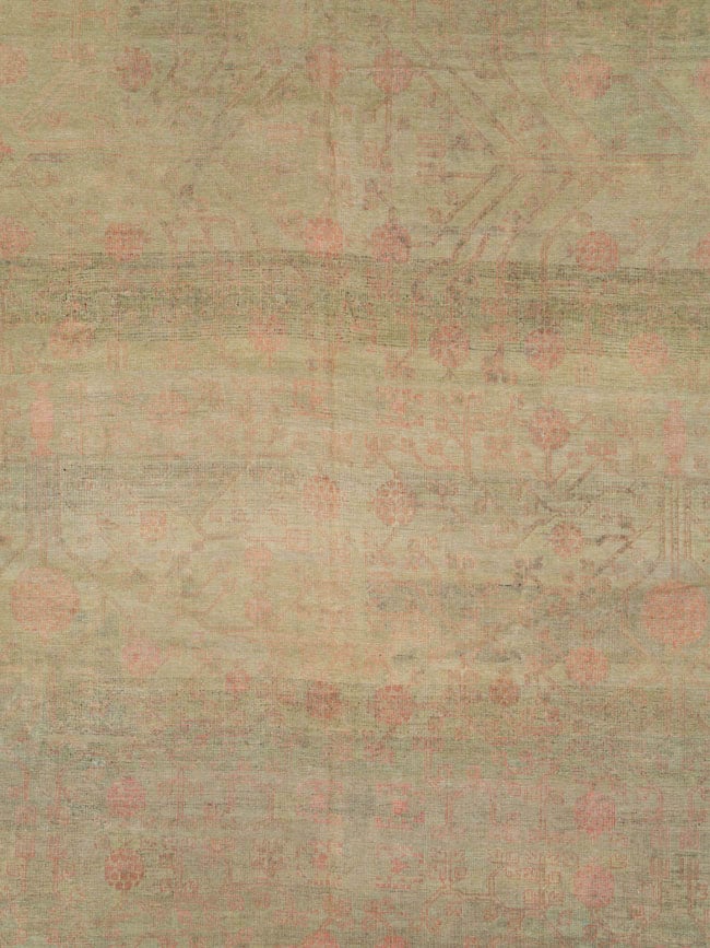 Antique East Turkestan Khotan Oversize Carpet, No.14309 - Staging