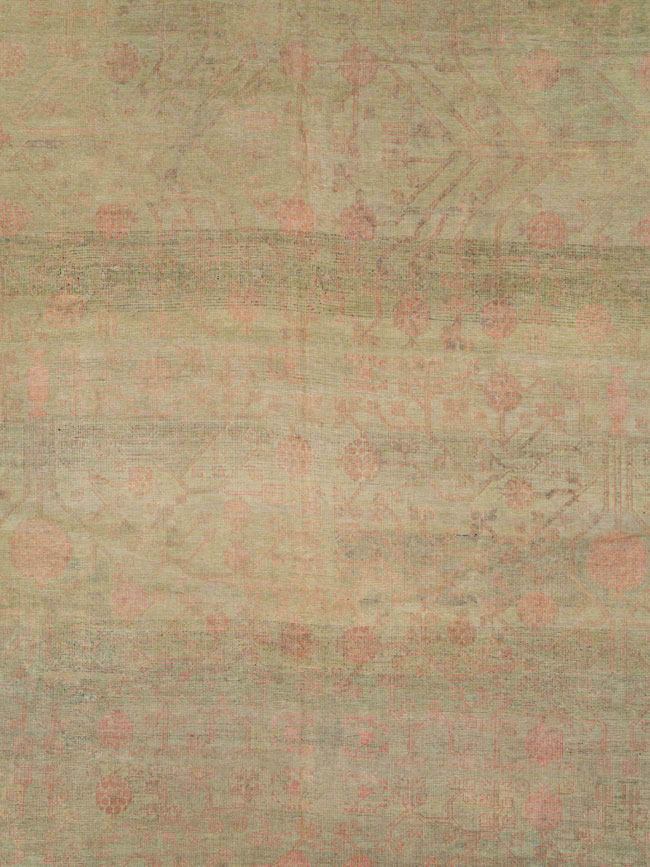 Antique East Turkestan Khotan Oversize Carpet, No.14309 - Staging
