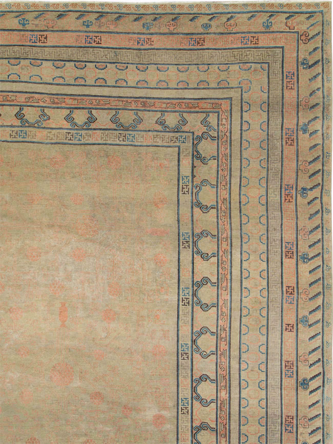 Antique East Turkestan Khotan Oversize Carpet, No.14309 - Staging