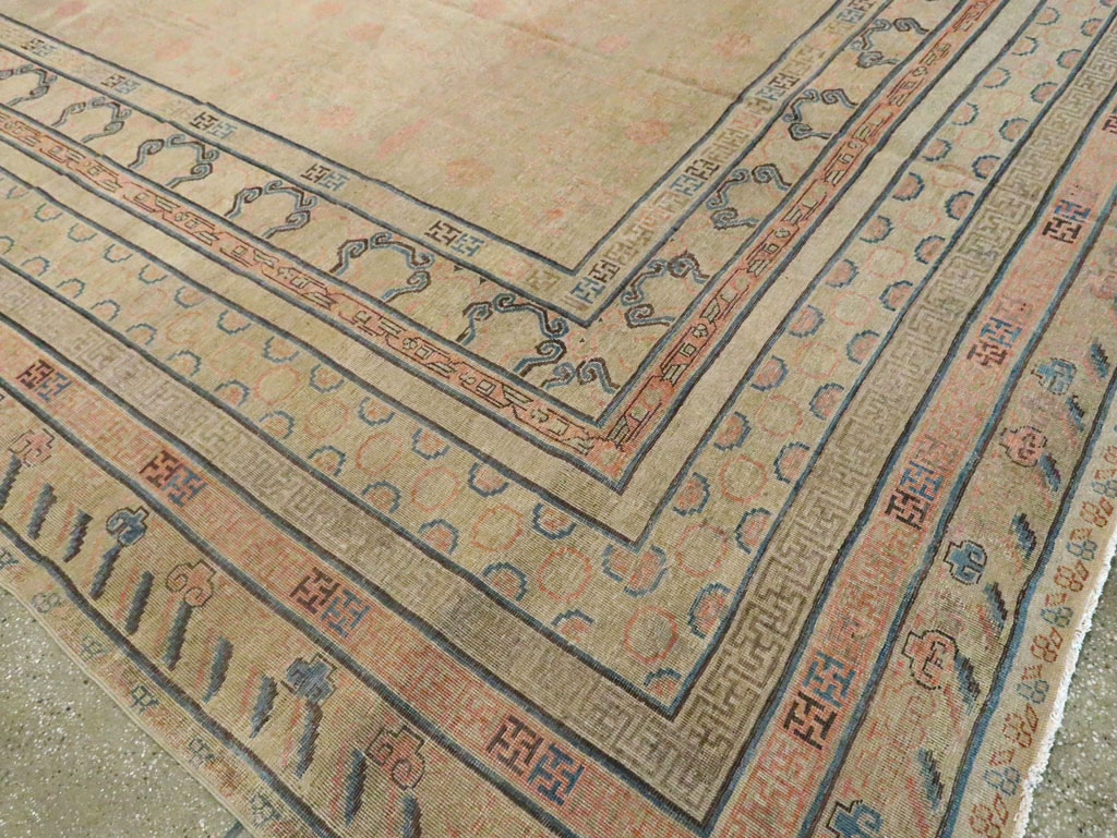 Antique East Turkestan Khotan Oversize Carpet, No.14309 - Staging