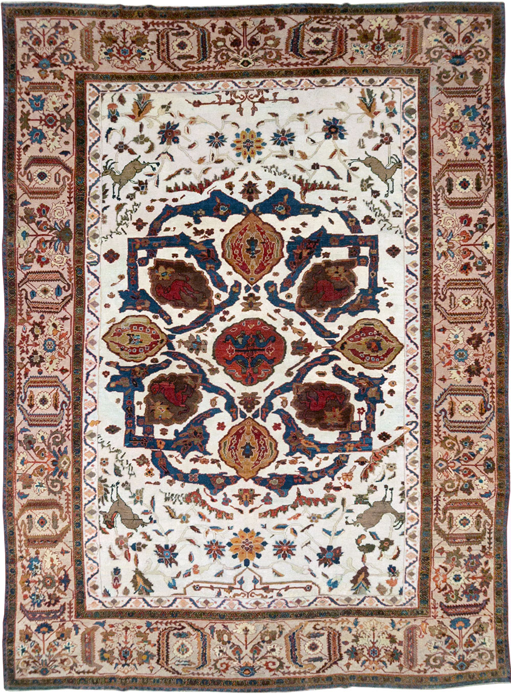 Antique Persian Sultanabad Large Room Size Carpet, No.14336 - Staging
