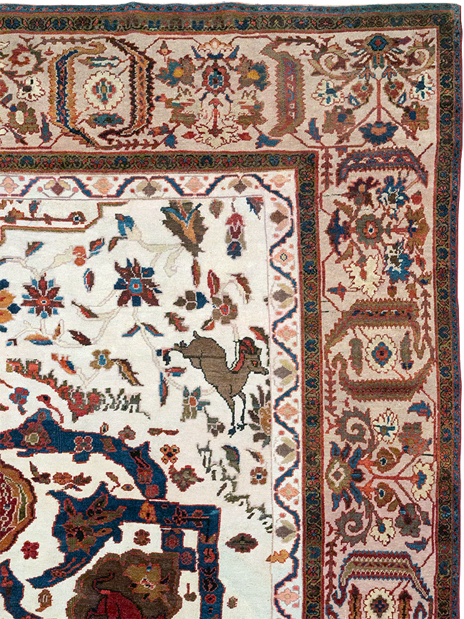 Antique Persian Sultanabad Large Room Size Carpet, No.14336 - Staging