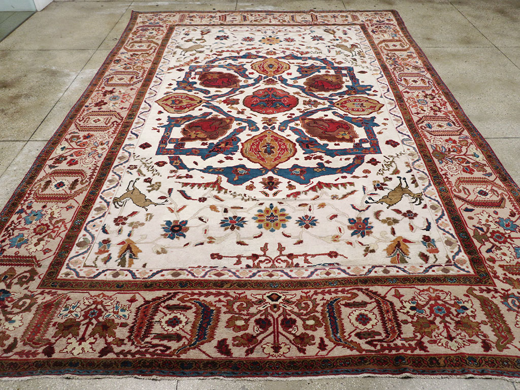 Antique Persian Sultanabad Large Room Size Carpet, No.14336 - Staging
