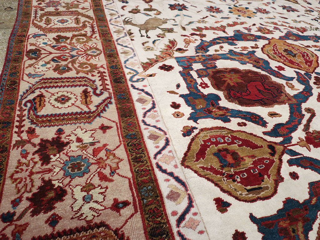 Antique Persian Sultanabad Large Room Size Carpet, No.14336 - Staging