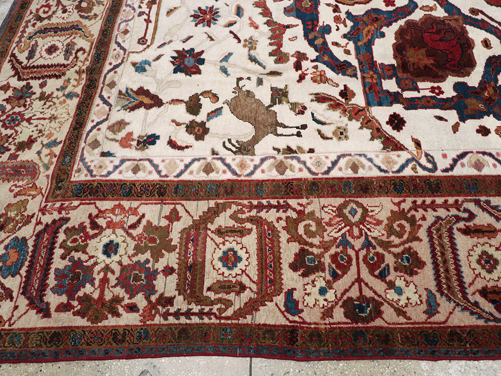 Antique Persian Sultanabad Large Room Size Carpet, No.14336 - Staging