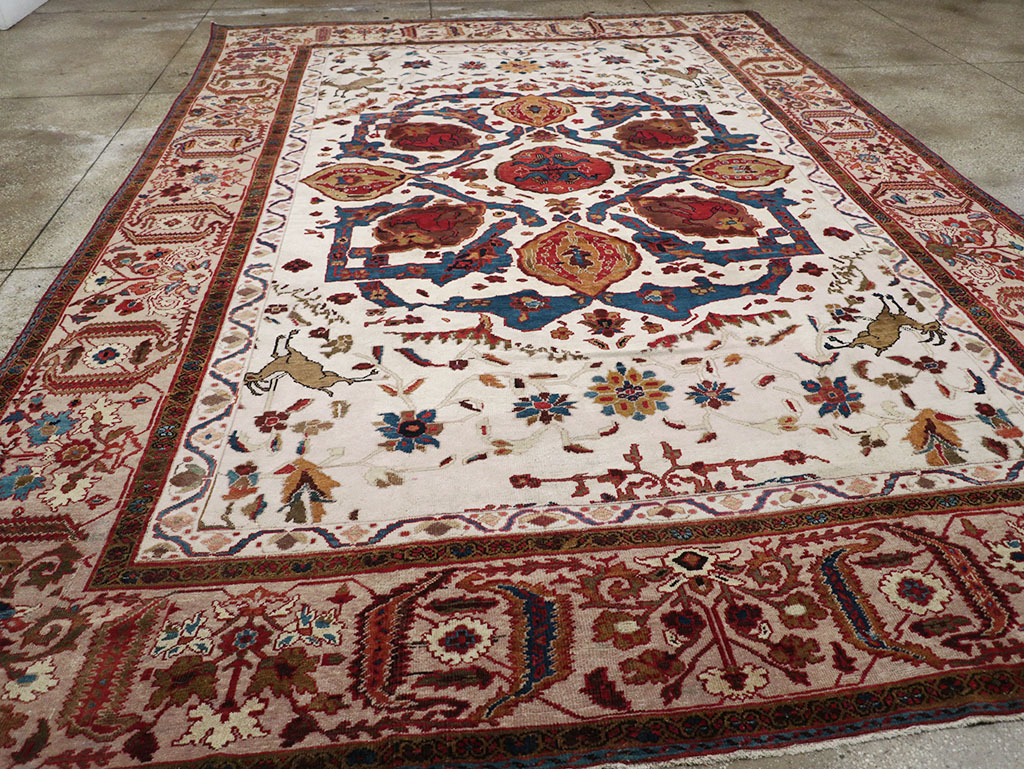 Antique Persian Sultanabad Large Room Size Carpet, No.14336 - Staging